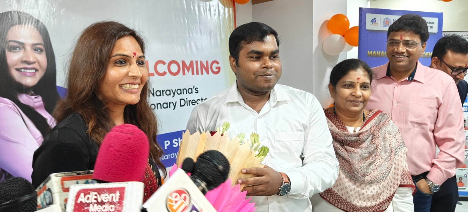 Narayana coaching centre inauguration in Gomti Nagar Lucknow by P. Sharani and academic leaders