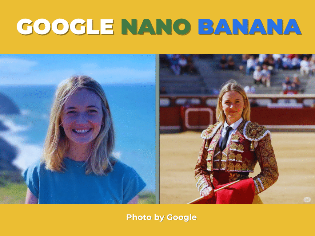 Person photo edited with Google Nano Banana showing outfit change